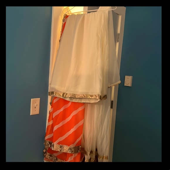 Georgette anarkali Indian Pakistani dress with Pant & Duppata - Picture 4 of 7